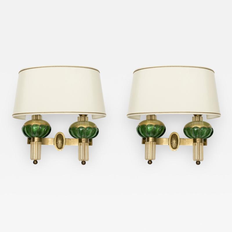 Veronese Pair of Murano glass sconces by Veronese