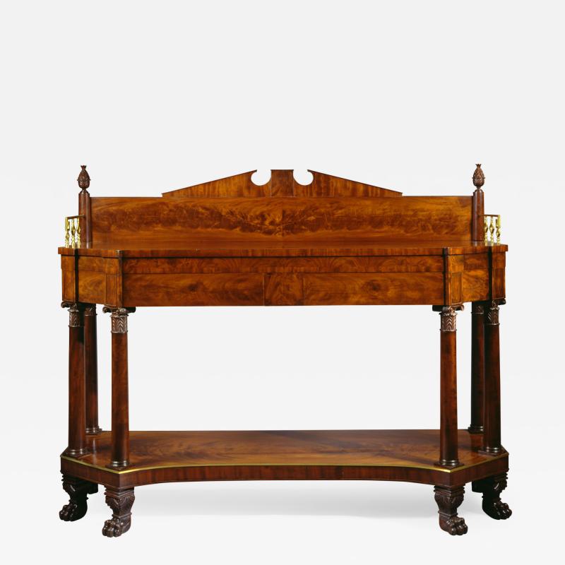 Very Fine Carved Mahogany Federal Sideboard