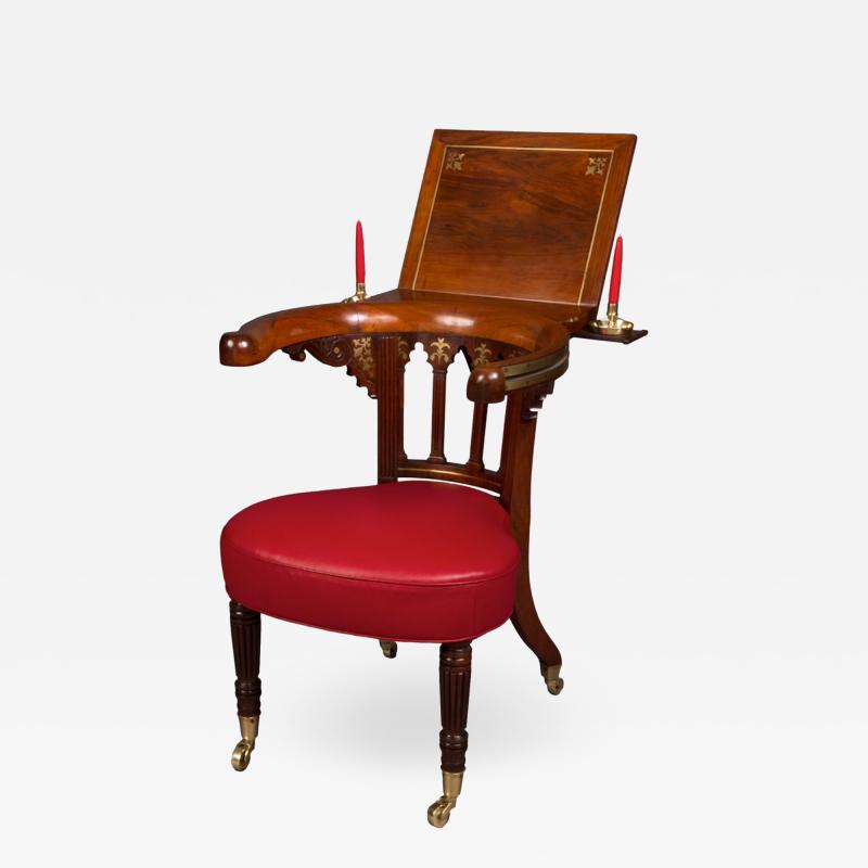 Very Fine Regency Library Reading Chair