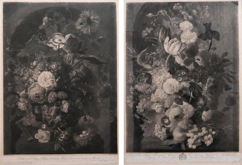 Very Fine and Rare Pair of Engravings by Pichler after van Huysum circa 1806