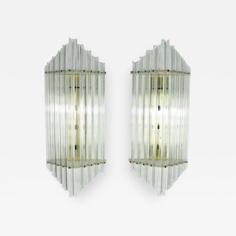 Very Large Mid Century Lucite Sconces