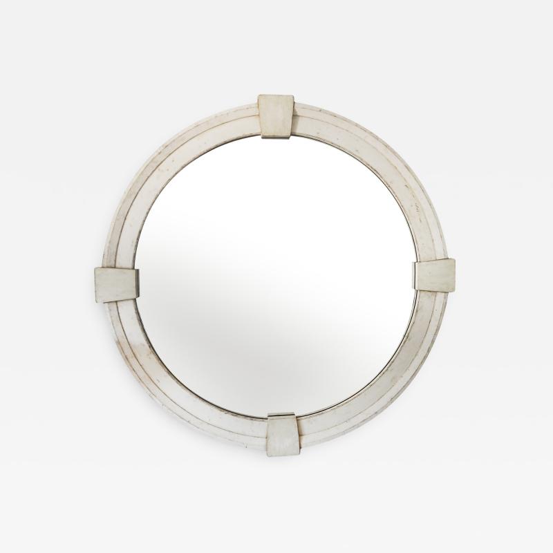 Very Large White Keystone Mirror