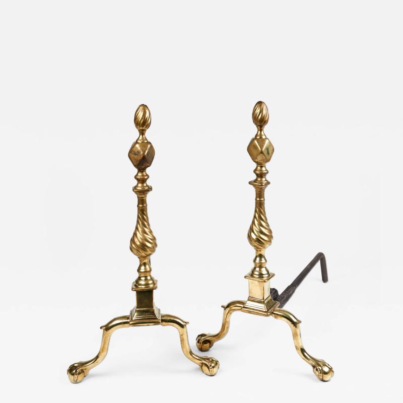 Very Rare New York Claw And Ball Andirons