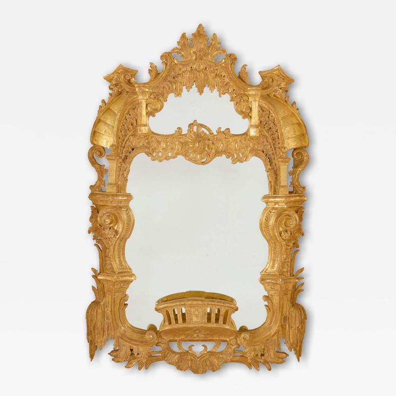 Very large George II style giltwood mirror