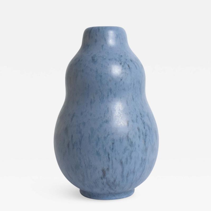 Vicke Lindstrand VICKE LINDSTRAND BLUE GLAZED VASE FOR UPSALA EKEBY