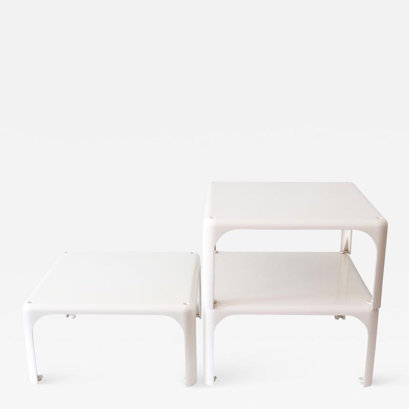 Vico Magistretti Set of Three Stackable Side Tables Demetrio 45 by Vico Magistretti for Artemide