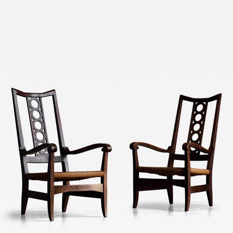 Victor Courtray Pair of Armchairs by Victor Courtray France Circa 1940
