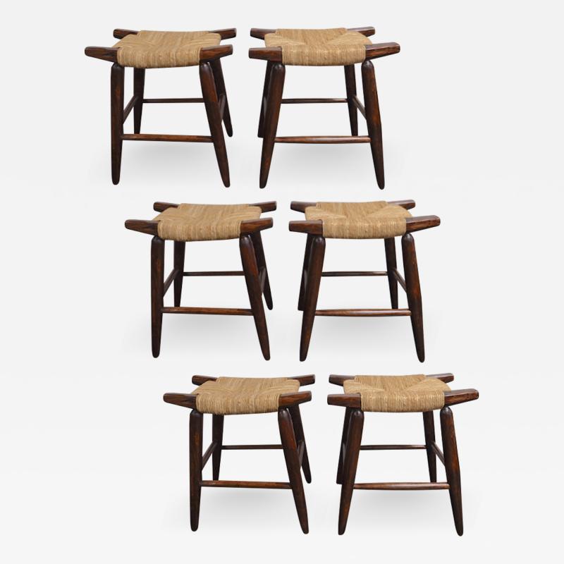 Victor Courtray Victor Courtray set of 6 brutalists stools