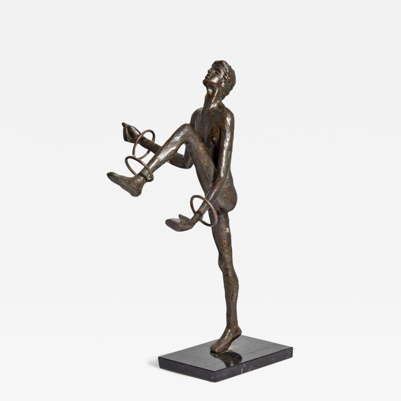 Victor Salmones Victor Salmones Nude Juggler Bronze Sculpture