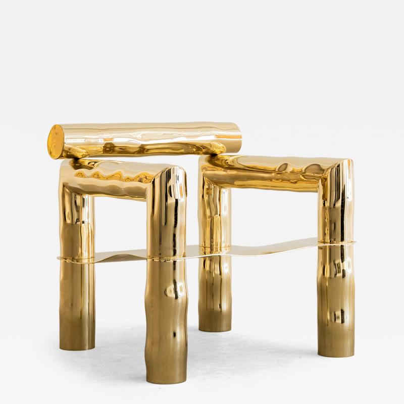 Victor Tison French Bespoke Brass Chair