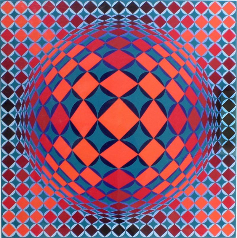 Victor Vasarely - Bold Geometric Print by Victor Vasarely