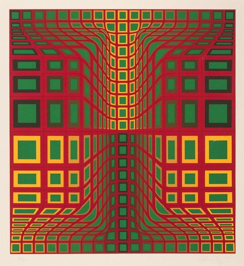 Victor Vasarely Composition with Red Yellow and Green