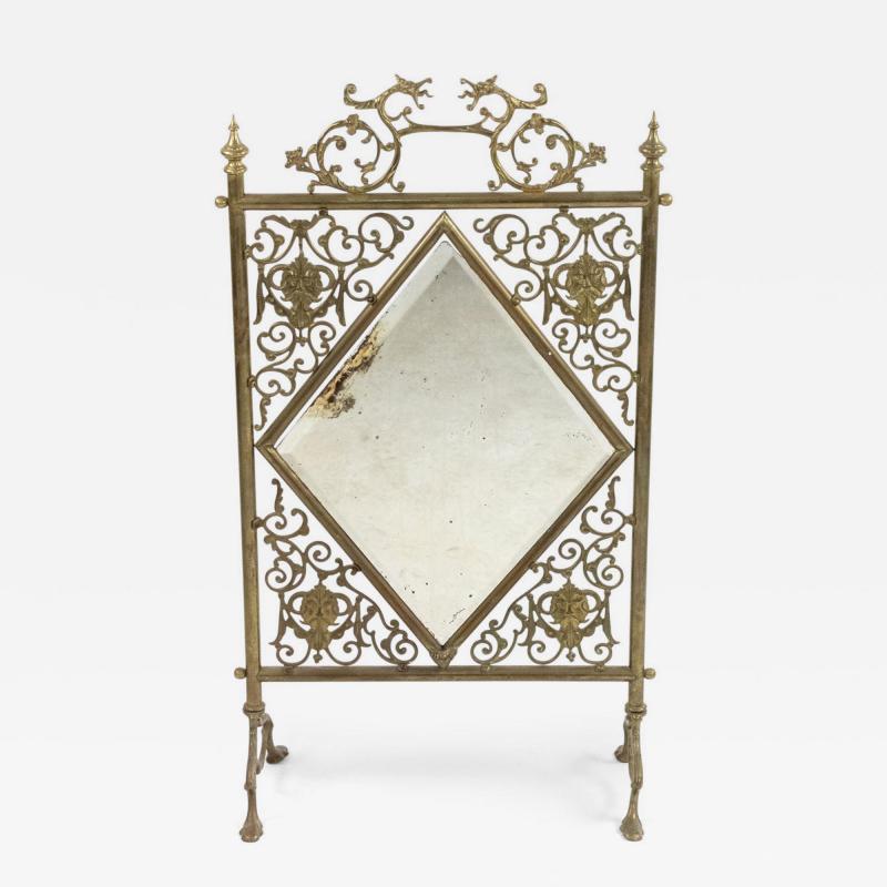 Victorian Brass Fire Screen