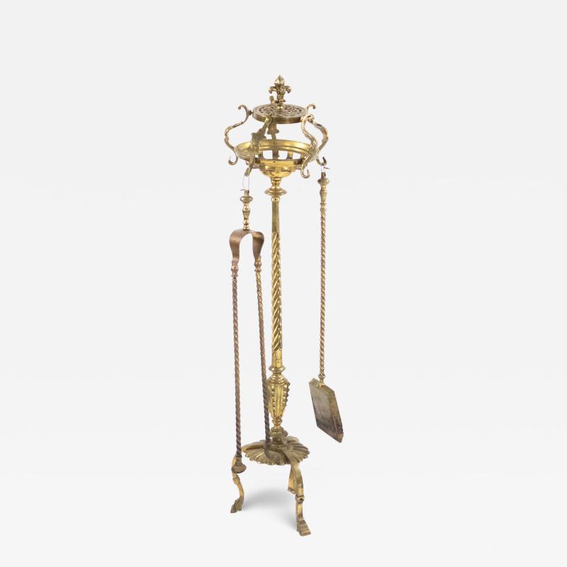 Victorian Bronze Fire Tool Stand