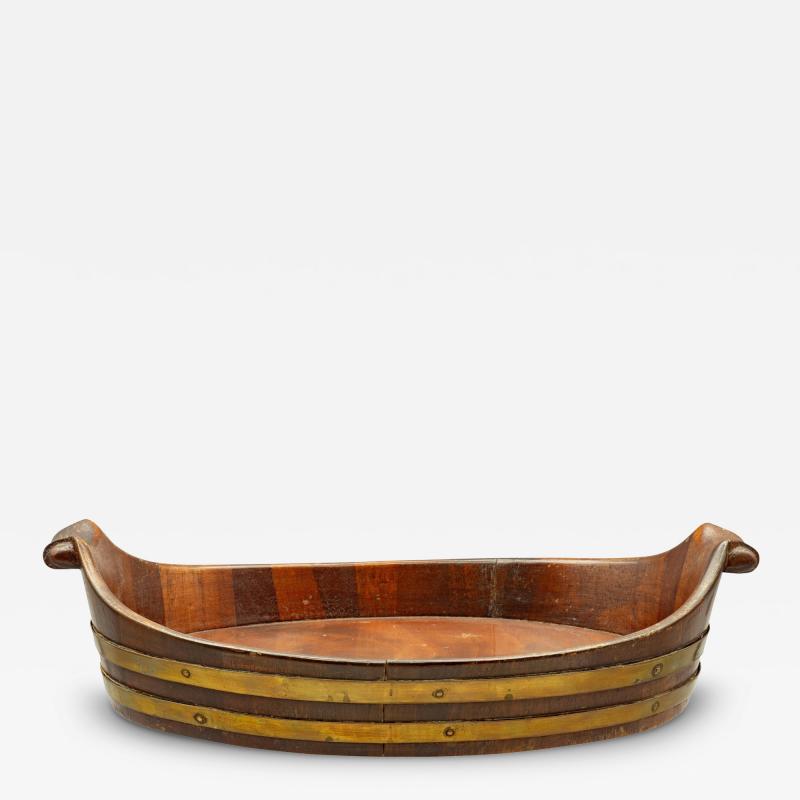 Victorian Mahogany And Brass Tray