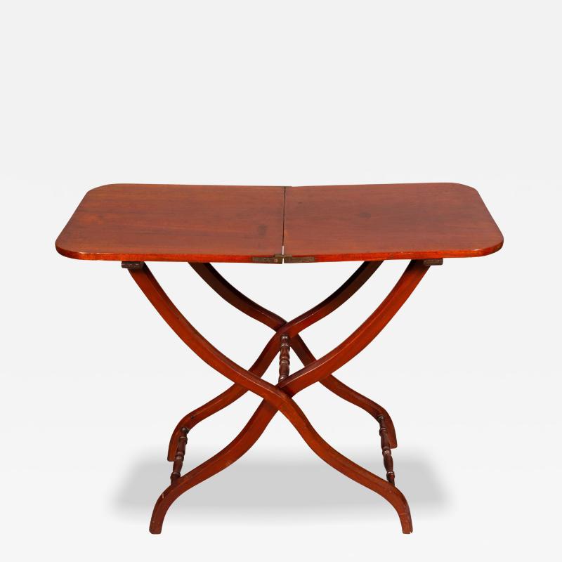 Victorian Mahogany Campaign Map Table
