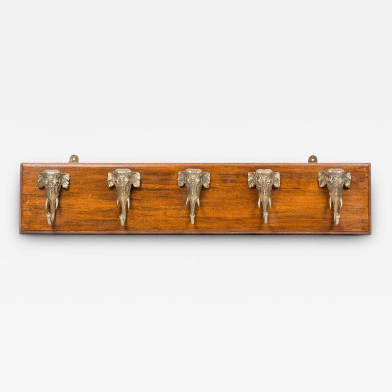 Victorian Mahogany Elephant Wall Hatrack