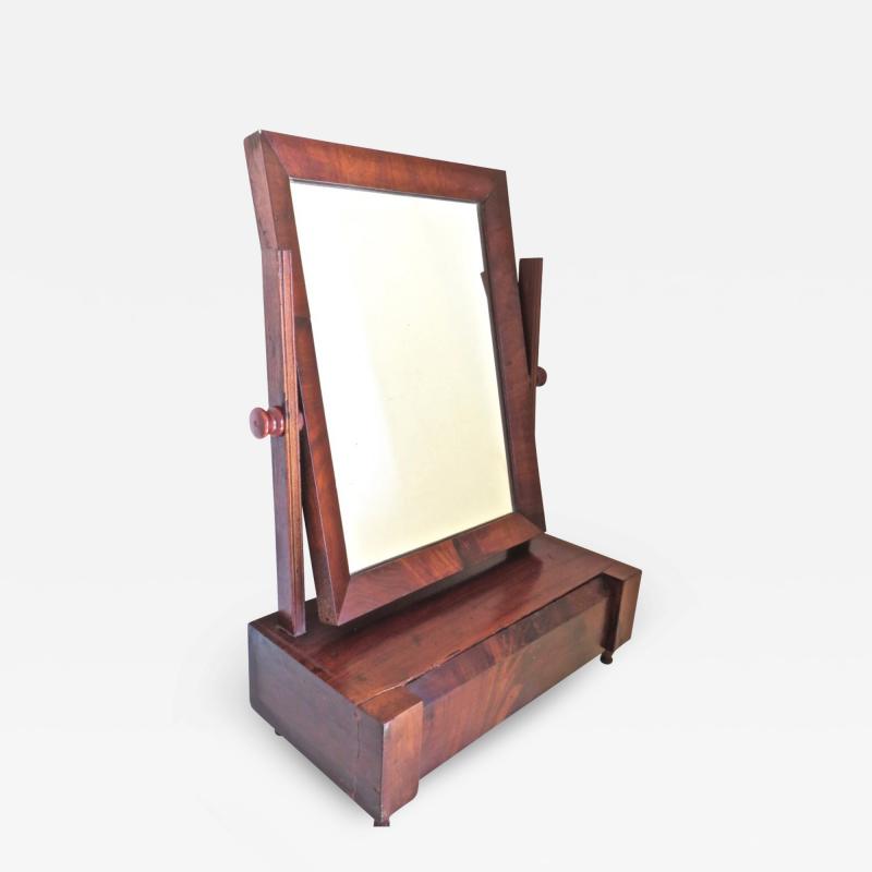 Victorian Mahogany Vanity or Shaving Table Top Swivel Mirror English Circa 1865
