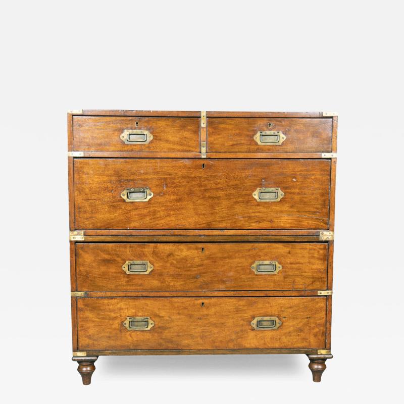 Victorian Mahogany and Brass Mounted Campaign Chest