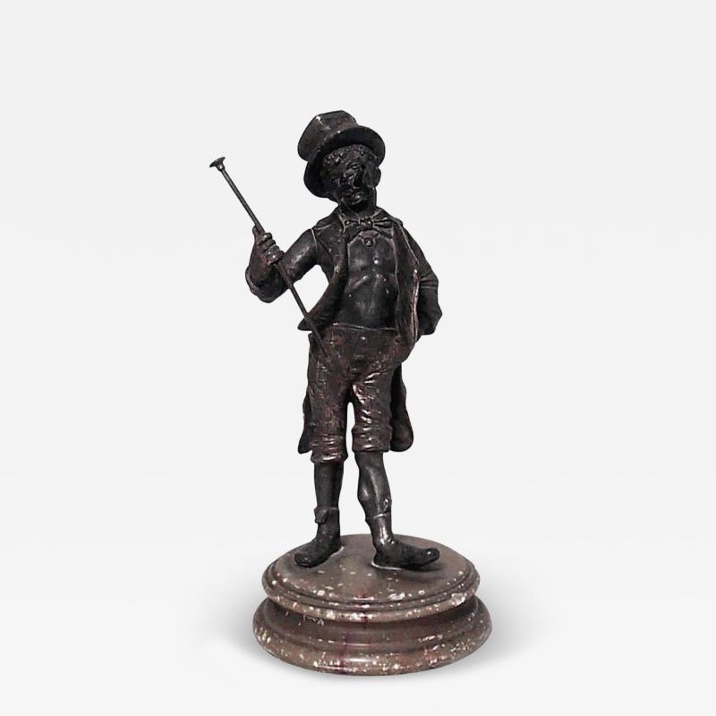 Victorian Metal Strutting Man Figure