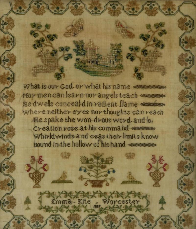 Victorian Sampler 1839 by Emma Kite