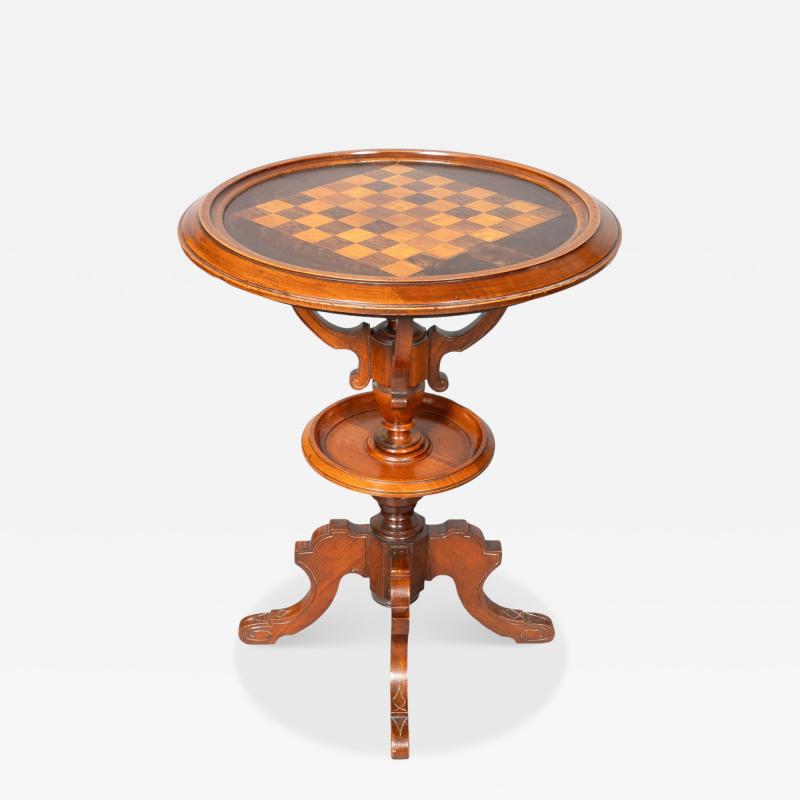 Victorian Walnut Games Table