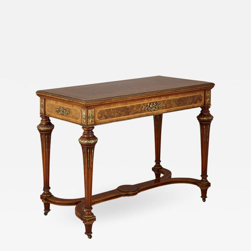 Victorian gilt bronze and wood jardini re table