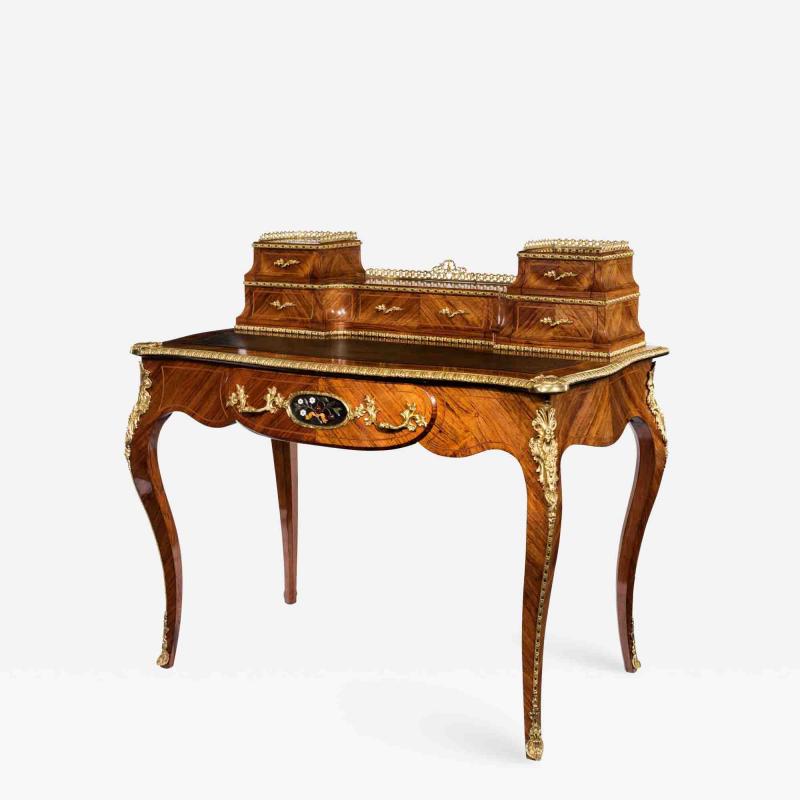 Victorian kingwood and box wood ladies writing table