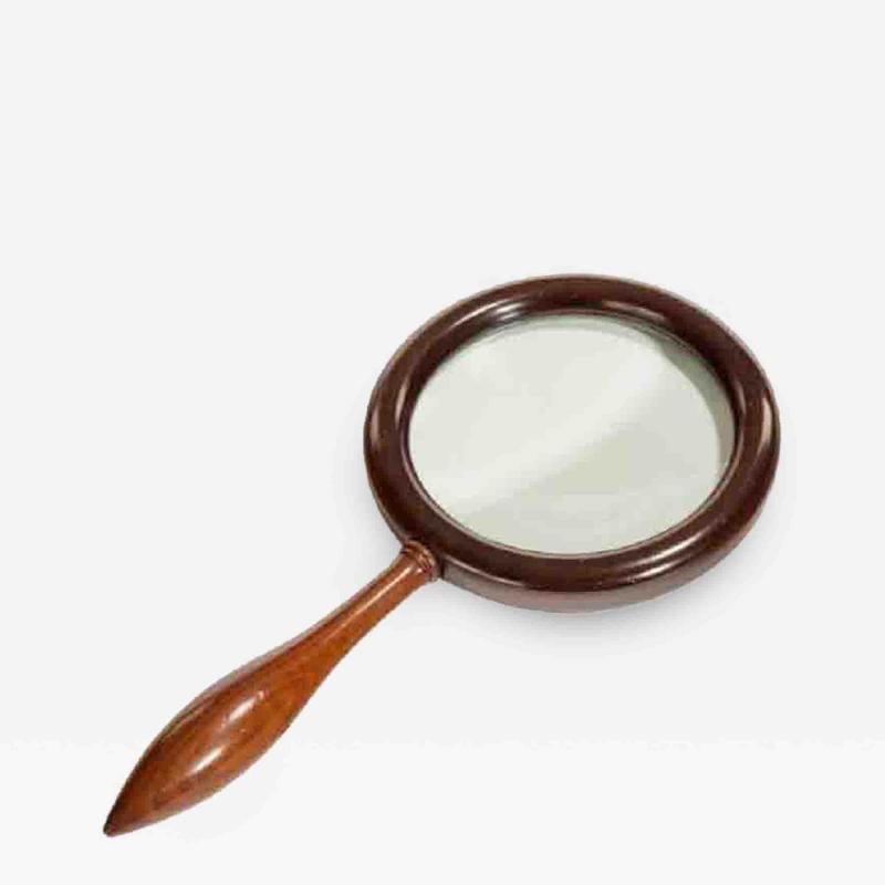 Victorian mahogany magnifying glass 5 1 4 glass