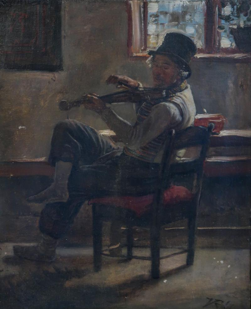 Vilhelm Rosenstand Vilhelm Rosenstand 1838 1915 Fiddler Danish c1867