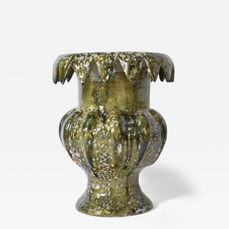 Villandry 45cm green honey ceramic vase Barracuda edition 