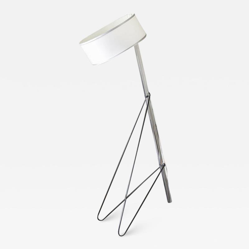 Vintage Acrylic Metal Floor Lamp France Circa 1960