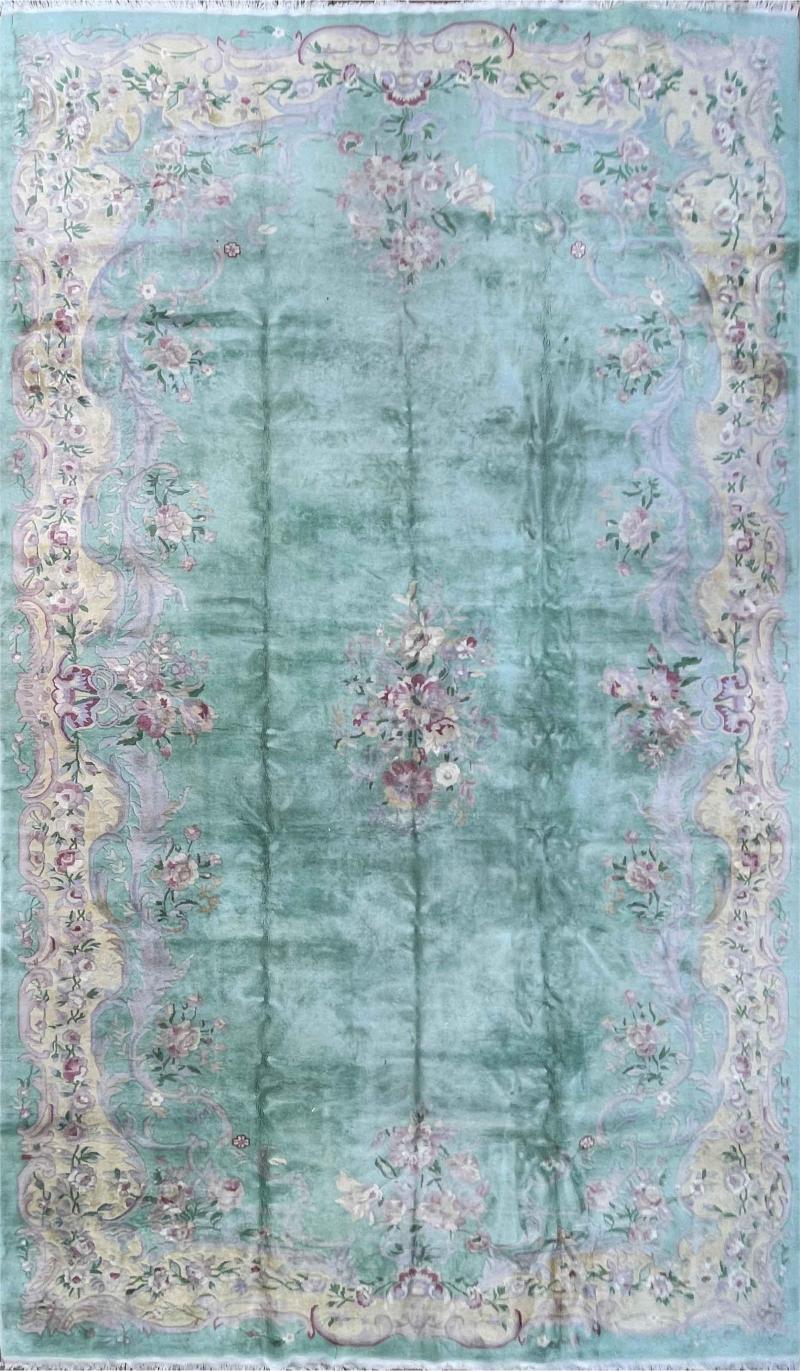 Vintage Antique Art Deco Chinese Oriental Carpet Over Size
