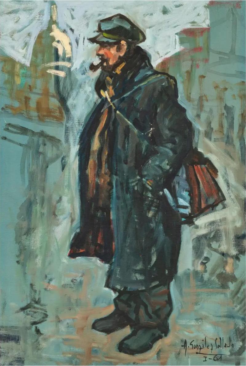 Vintage Antonio Gonzalez Collado Original Oil Painting on Canvas