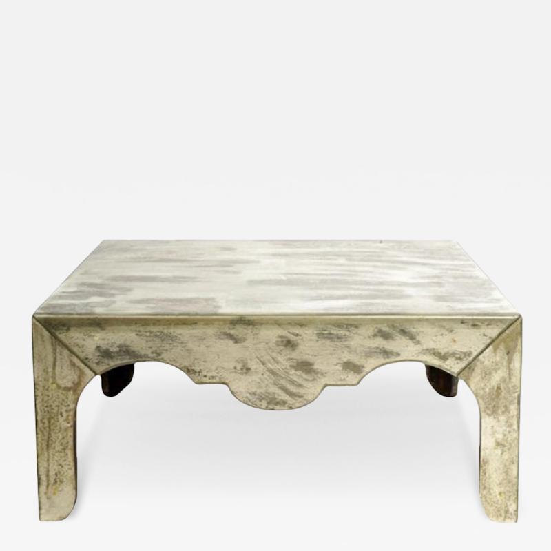 Vintage Art Deco Mirrored Glass Cocktail Table