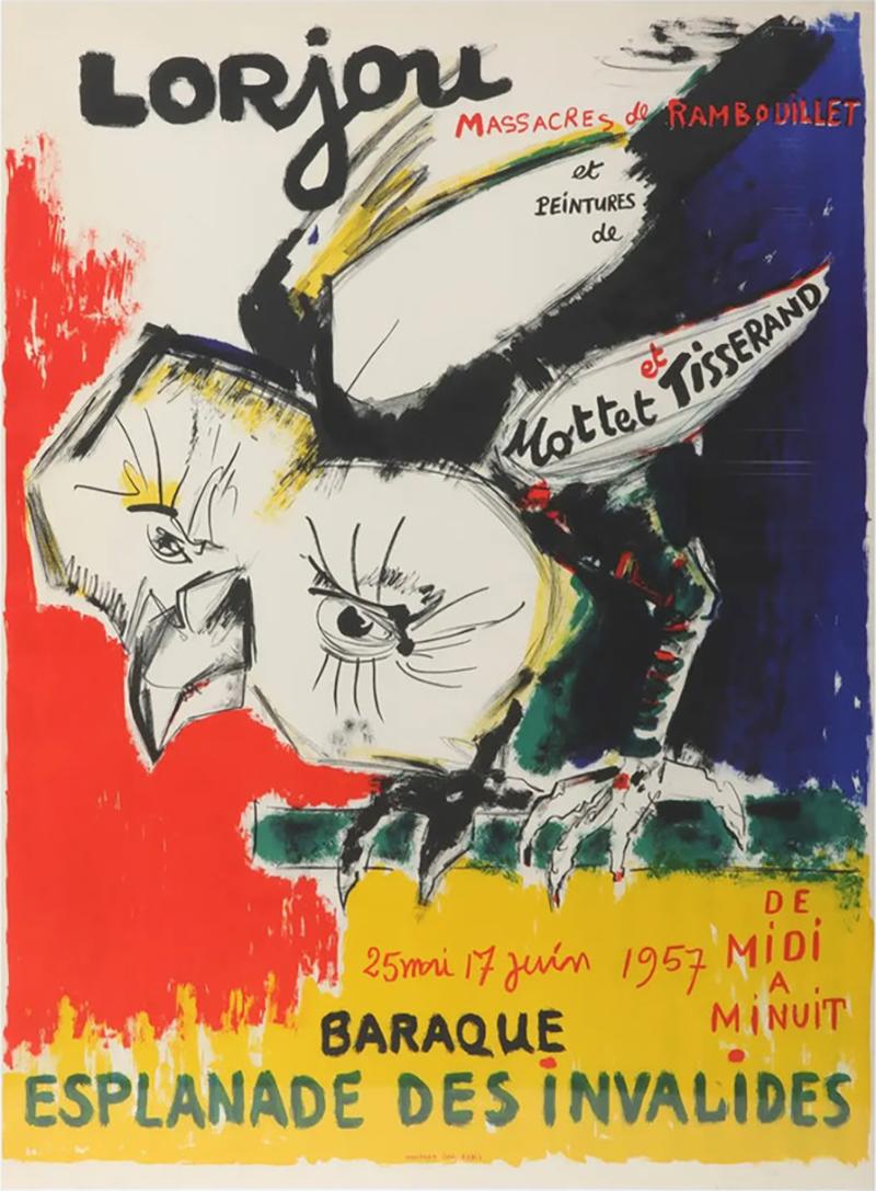 Vintage Bernard Lorjou Poster Esplanade Des Invalides 1957