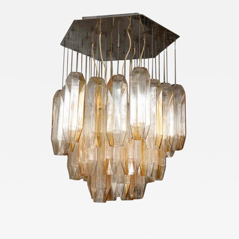 Vintage Bi Color Murano Glass Chandelier