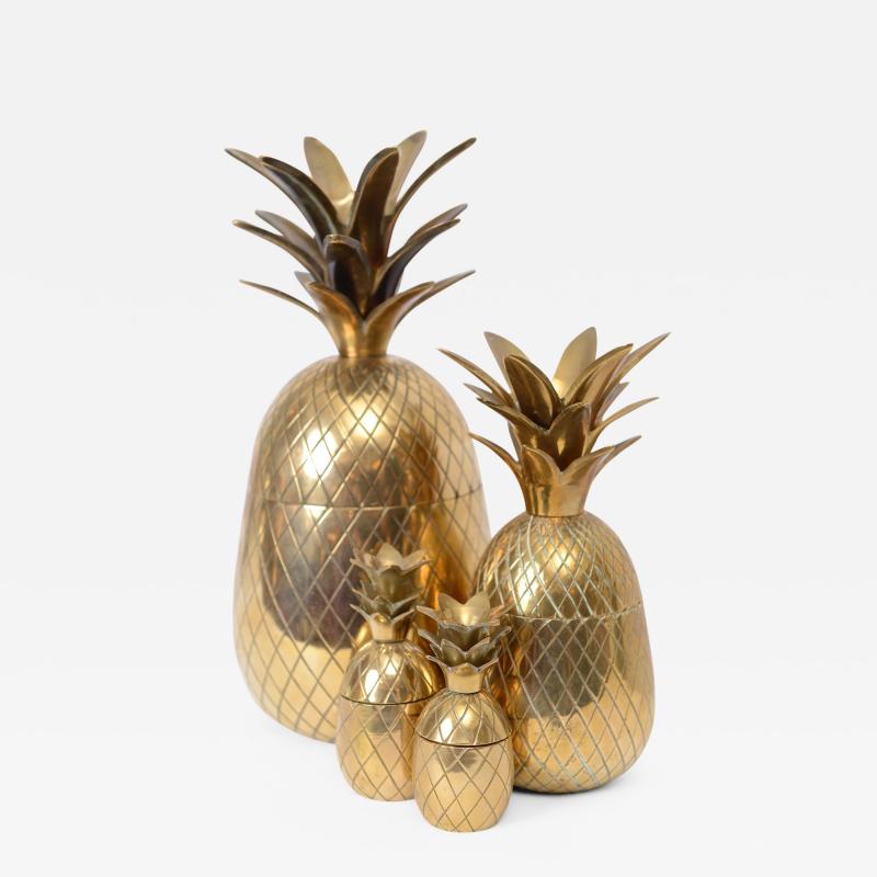 Vintage Brass Pineapples c 1960