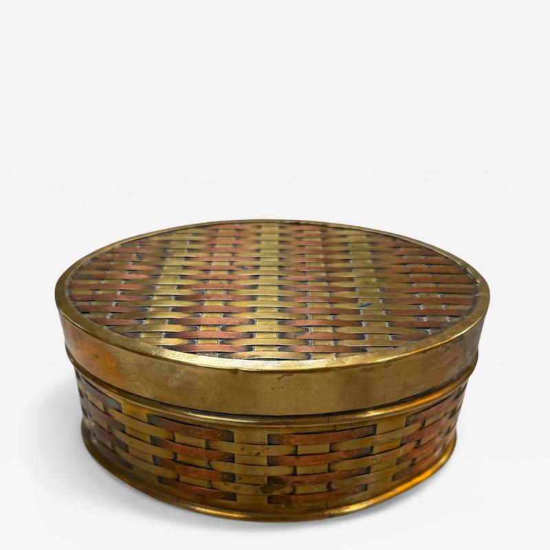 Vintage Brass and Copper Woven Box