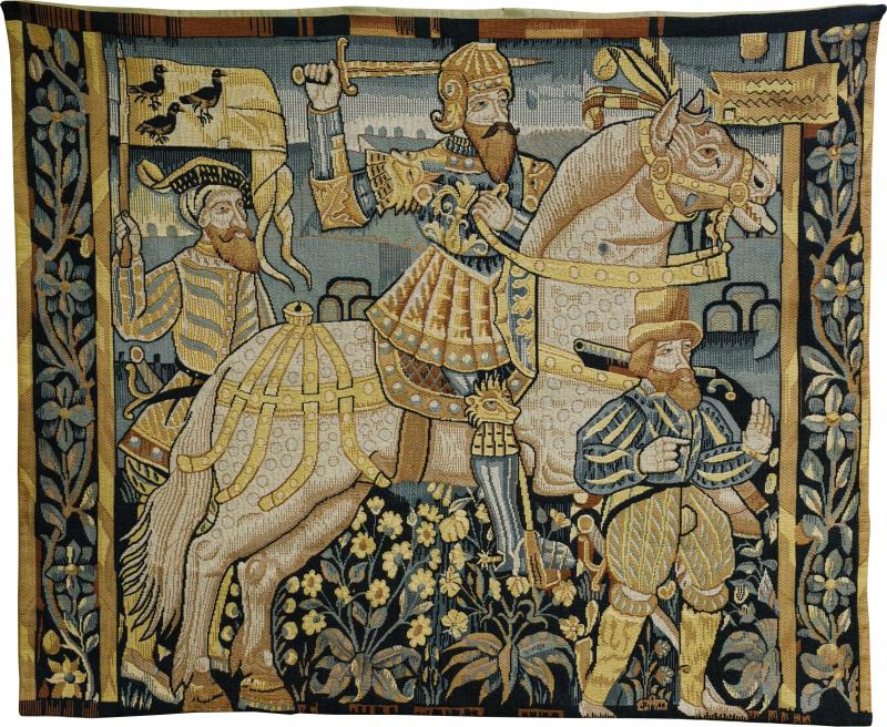 Vintage Circa 1940s Belgian Scenic Tapestry