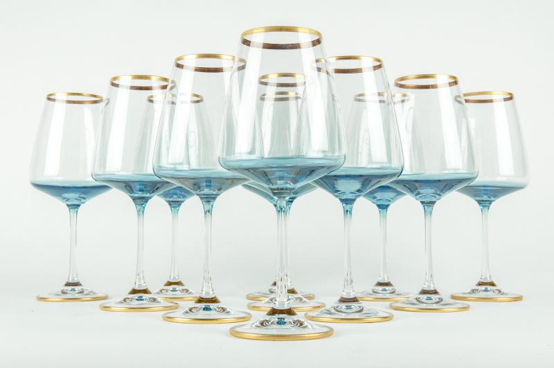 Vintage Crystal Barware Set 11 Pieces