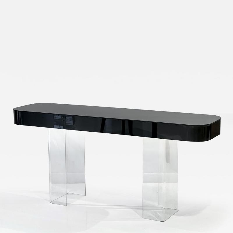 Vintage Curved Acrylic Console