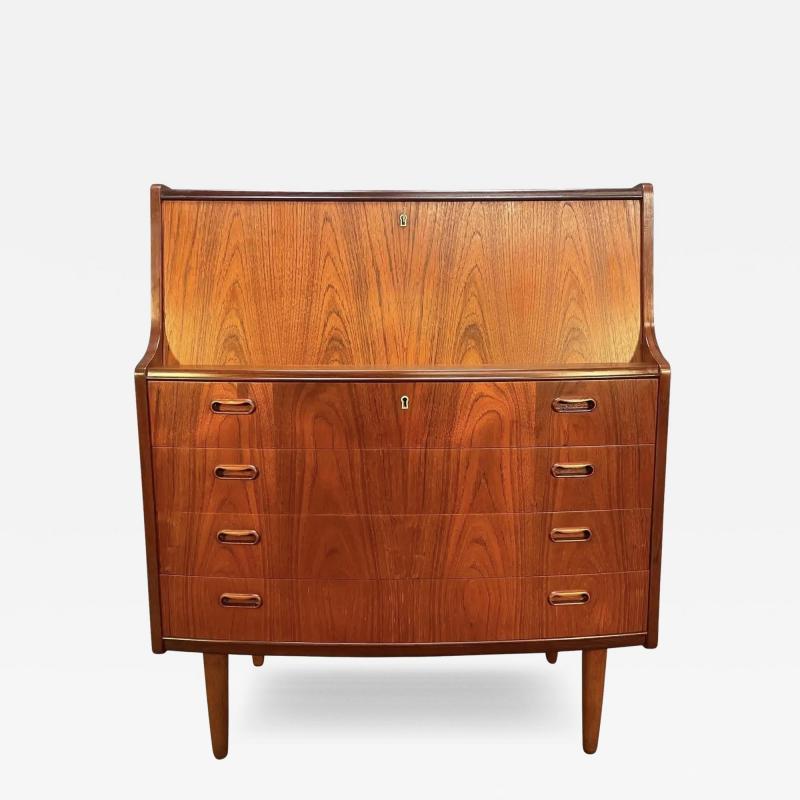 Vintage Danish Mid Century Teak Secretary Desk in the Manner of Arne Vodder