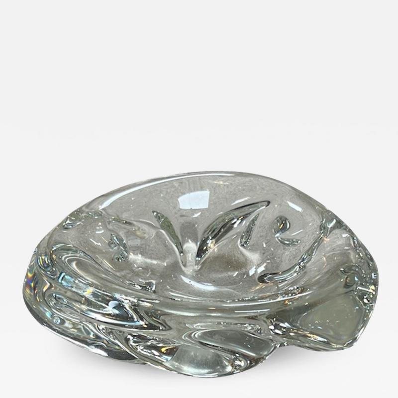 Vintage Decorative Small Glass Shell Bowl 1960s