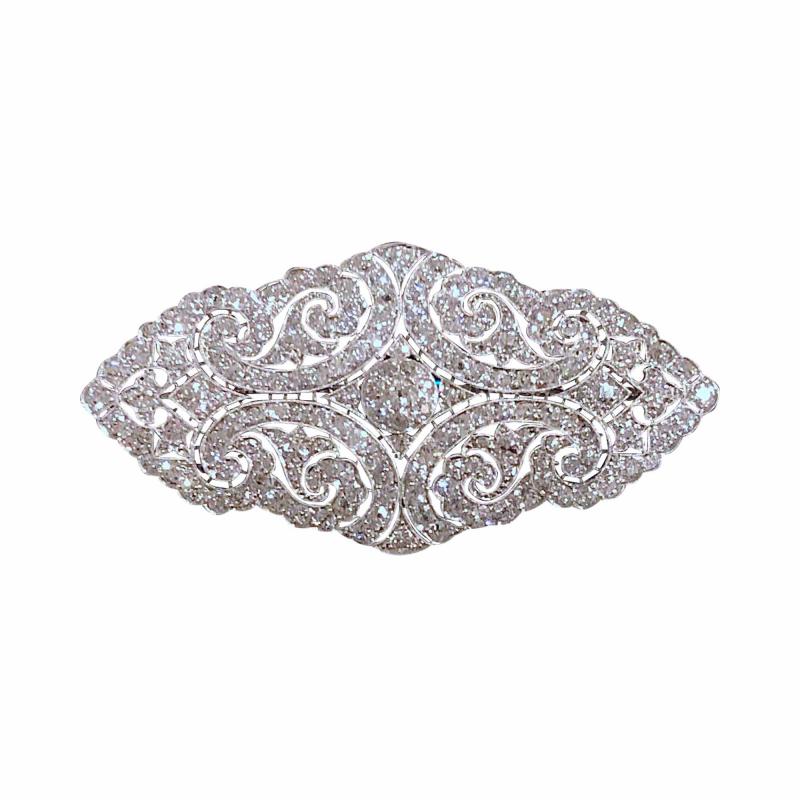 Vintage Diamond Cluster Brooch