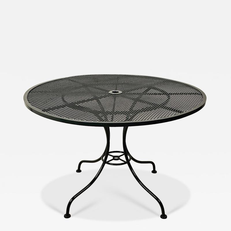 Vintage Forest Green Painted Iron Garden Table circa 1960