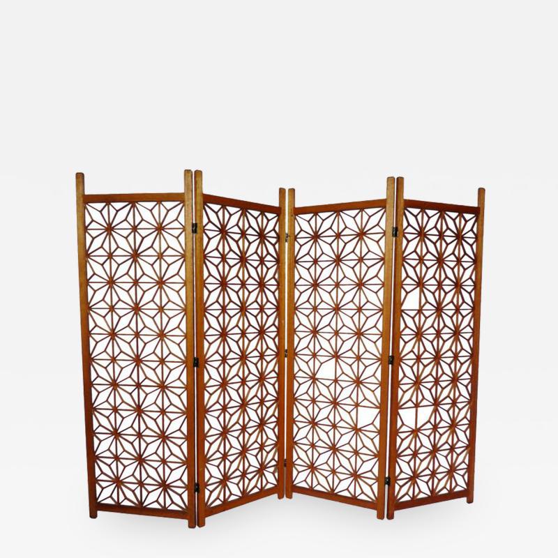 Vintage Four Panel Screen