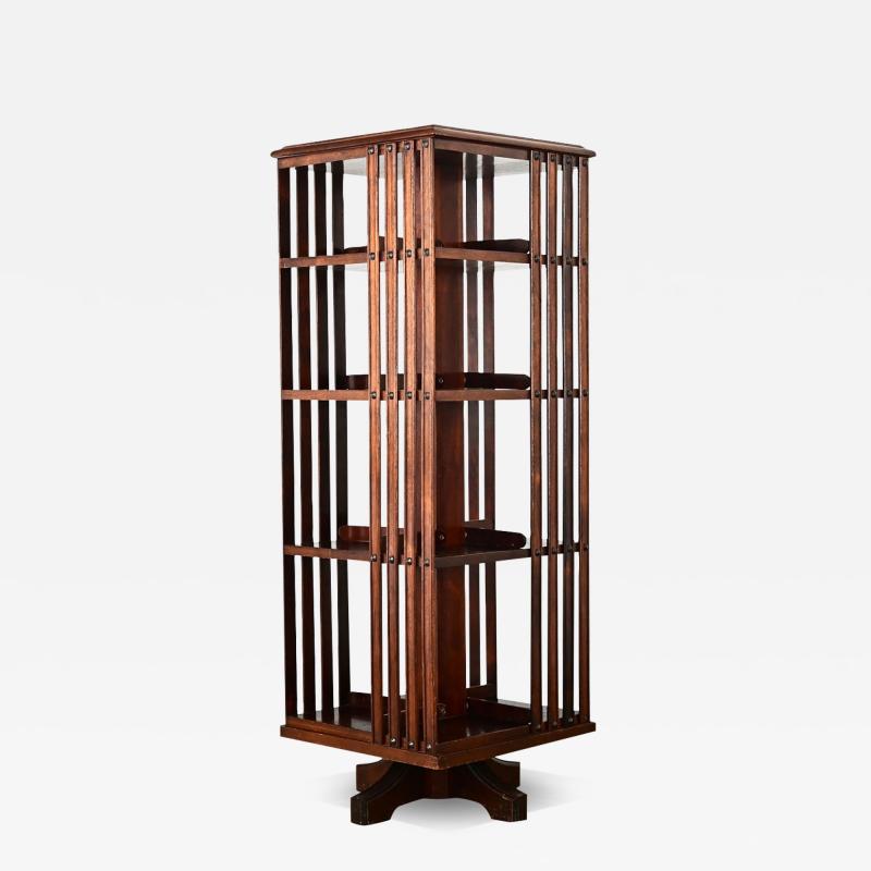 Vintage French 20th Century Revolving Bookcase