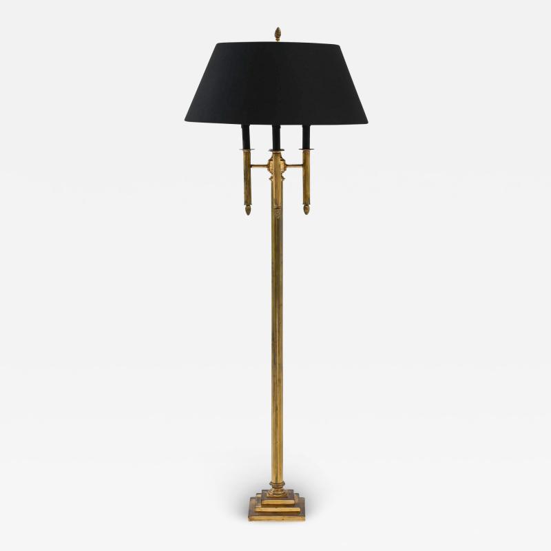 Vintage French Brass Floor Lamp