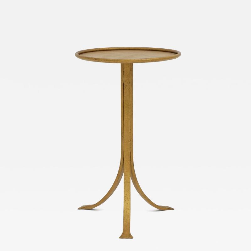 Vintage Gilt Iron Tripod Table